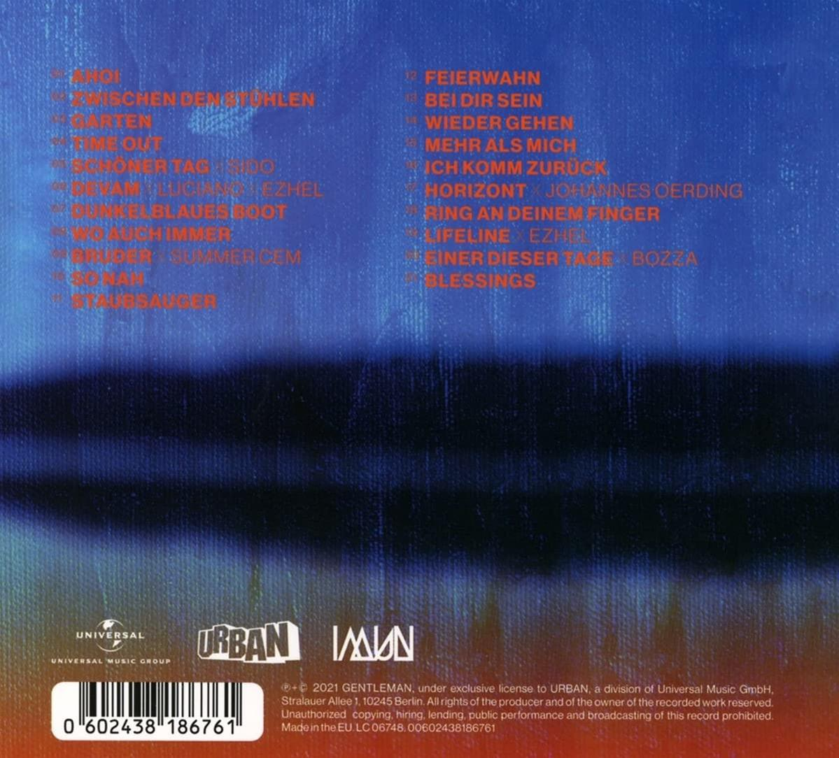 CD-Rückseite mit Text auf Deutsch. Enthält das Logo der Universal Music Group.