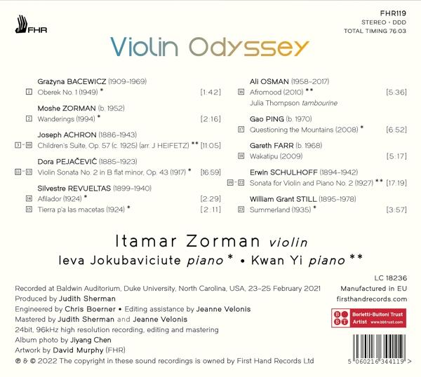 Itamar Zorman - Violin Odyssey  - (CD)