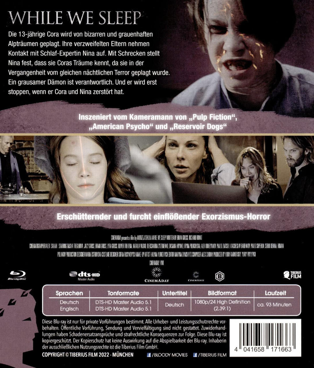 Film-DVD-Cover mit Text auf Deutsch und Bildern eines Horrorfilms.