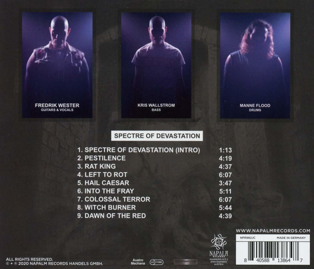 Die Rückseite eines CD-Covers mit Text, Trackliste und Bildern.