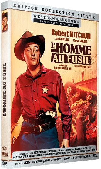 Couverture DVD d'un homme chapeauté tenant une arme, avec texte en français.