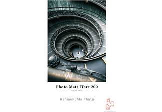HAHNEMÜHLE Fotopapier Photo Matt Fibre 200, DIN A2, 25 Blatt, 200g/m², 100% α-Zellulose, Naturweiß, Matt