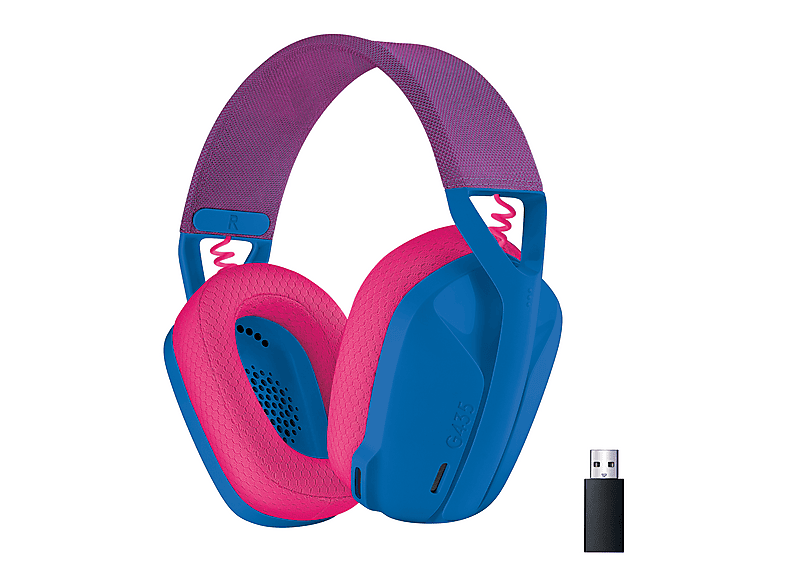 Logitech G G435 LIGHTSPEED & Bluetooth draadloze gaming headset - Lichtgewicht, over-ear, ingebouwde microfoons, 18h batterij, compatibel met Dolby Atmos, PC, PS4/PS5, mobiel, Switch/Switch 2 - Wit