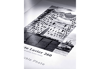 HAHNEMÜHLE Fotopapier Photo Luster 260, 10x15cm, 50 Blatt, 260g/m², Inkjet PE-Papier, Hellweiß, Seidenmatt