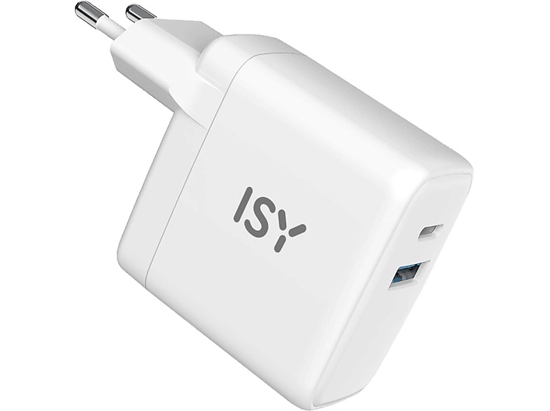 ISY Usb / Usb-c Oplader 30 W Wit (iwc-4030)