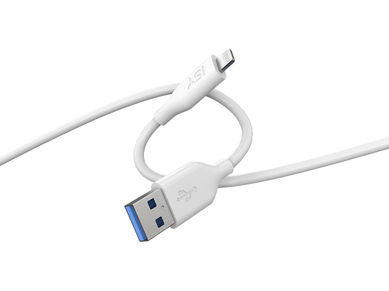 ISY Câble USB vers Lightning 2 m Blanc