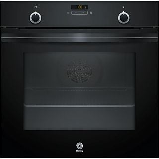 Horno a vapor - Balay 3HA5748N2, 71 l, Integrable, Multifunción, Pirolítico + Hidrolítico, Función vapor, 59.50 cm, Cristal negro