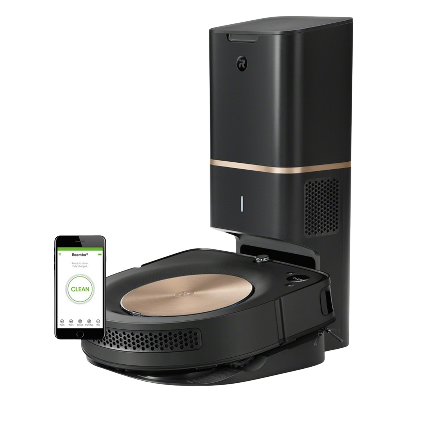 Robot aspirador - iRobot Roomba s9, Wi-Fi, Autonomía 120 min, 0.5 l, Negro,+ Vaciado automático de la suciedad