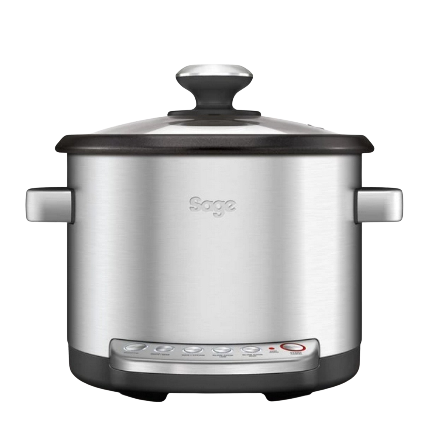 Sage Appliances The risotto plus ollas 760 acero inoxidable cepillado arrocera brc600 1.8 tapa de vidrio asas luz keep warm src600bss4eeu1