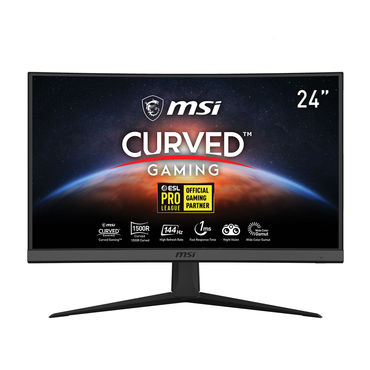 MSI Optix G24C6 Monitor, 23,6 pollici, Full-HD, 1920 x 1080 Pixel