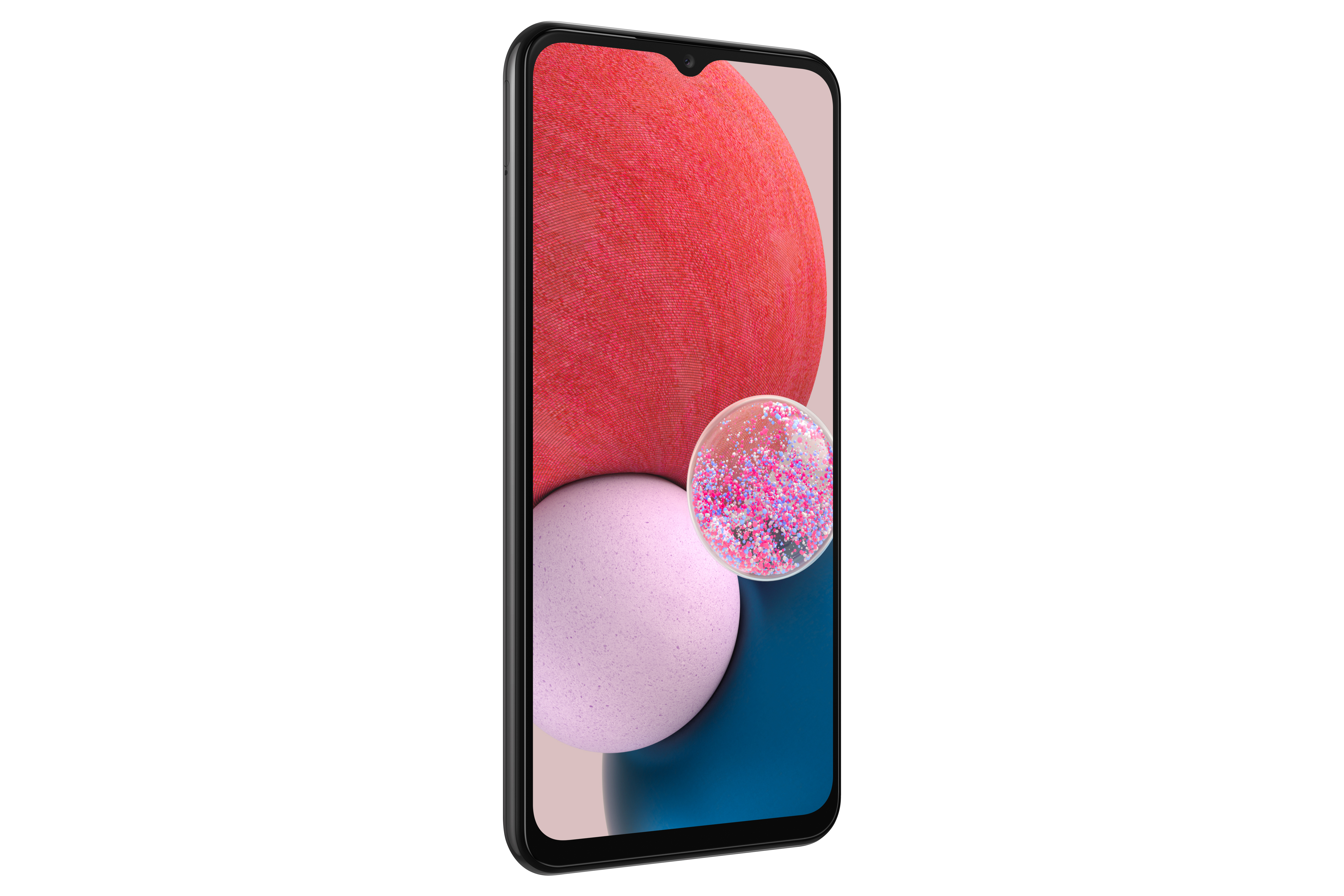 Kırmızı ve pembe soyut bir arka plana sahip bir akıllı telefon gösteriliyor.