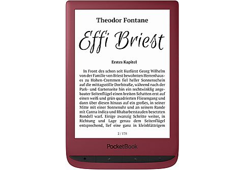 POCKETBOOK eBook Reader Touch Lux 5, RubyRed