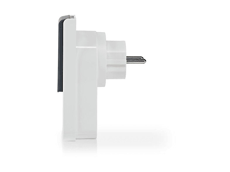 Nedis Smartlife Smart Stecker, WLAN, IP44, 3680W, Schutzkontakt / Typ F (CEE 7/7), Grau/Weiss; Steckdose — Foto 2 von 5
