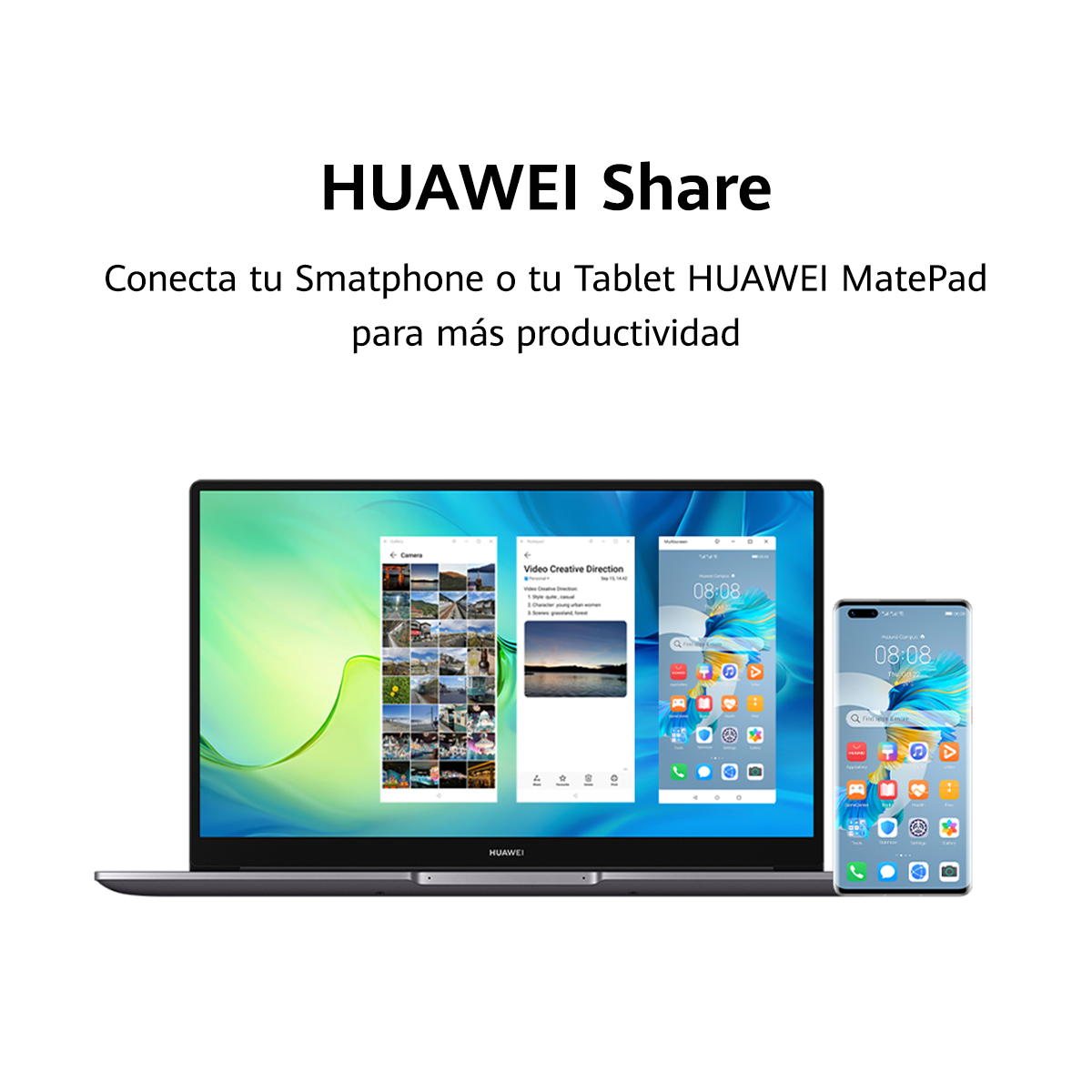 Un anuncio que promociona Huawei Share.