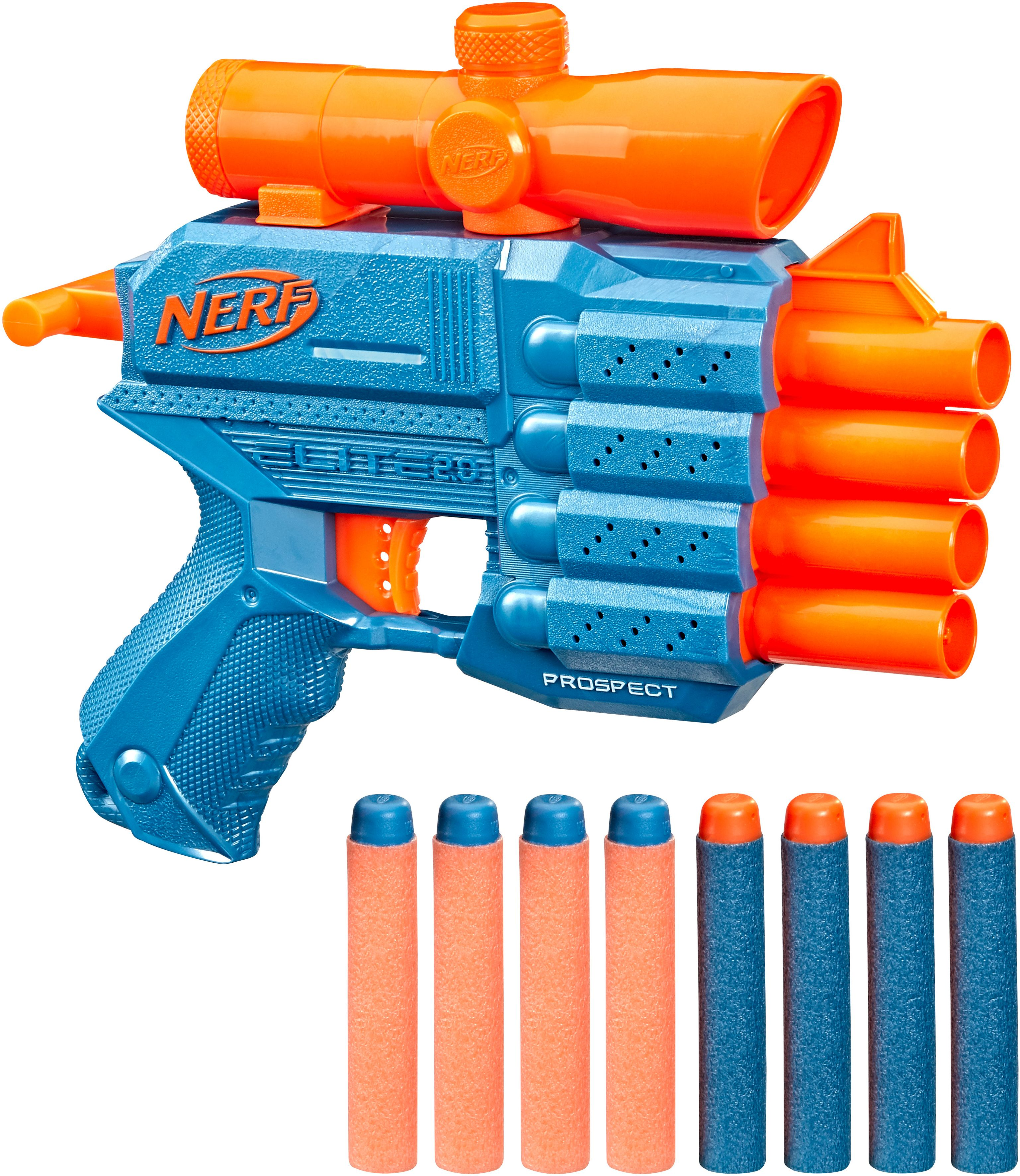 2.0 QS-3 NERF Elite Blau/Orange Nerf Blaster Prospect