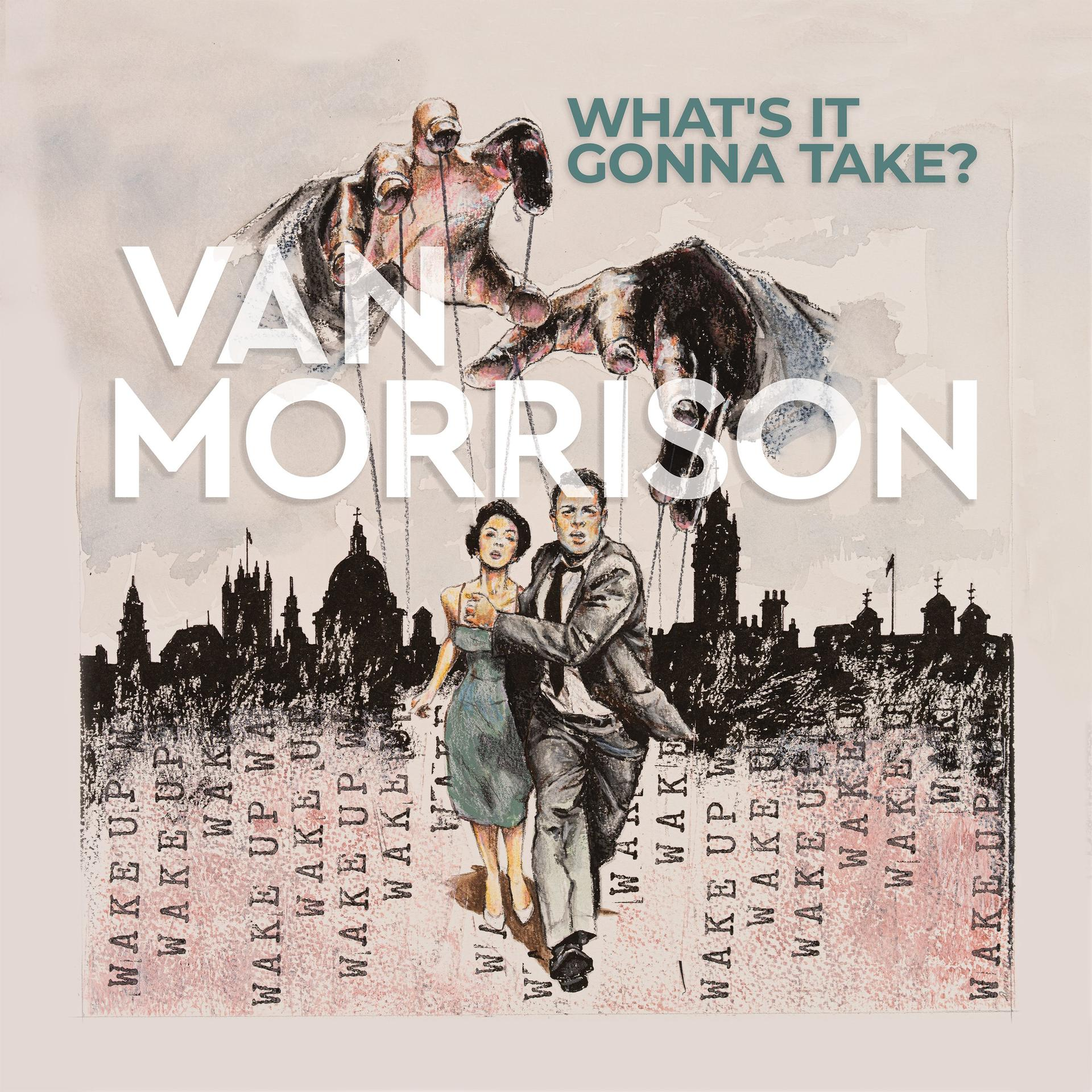 Album borító: Van Morrison cím, egy pár és bábuk rajzával.