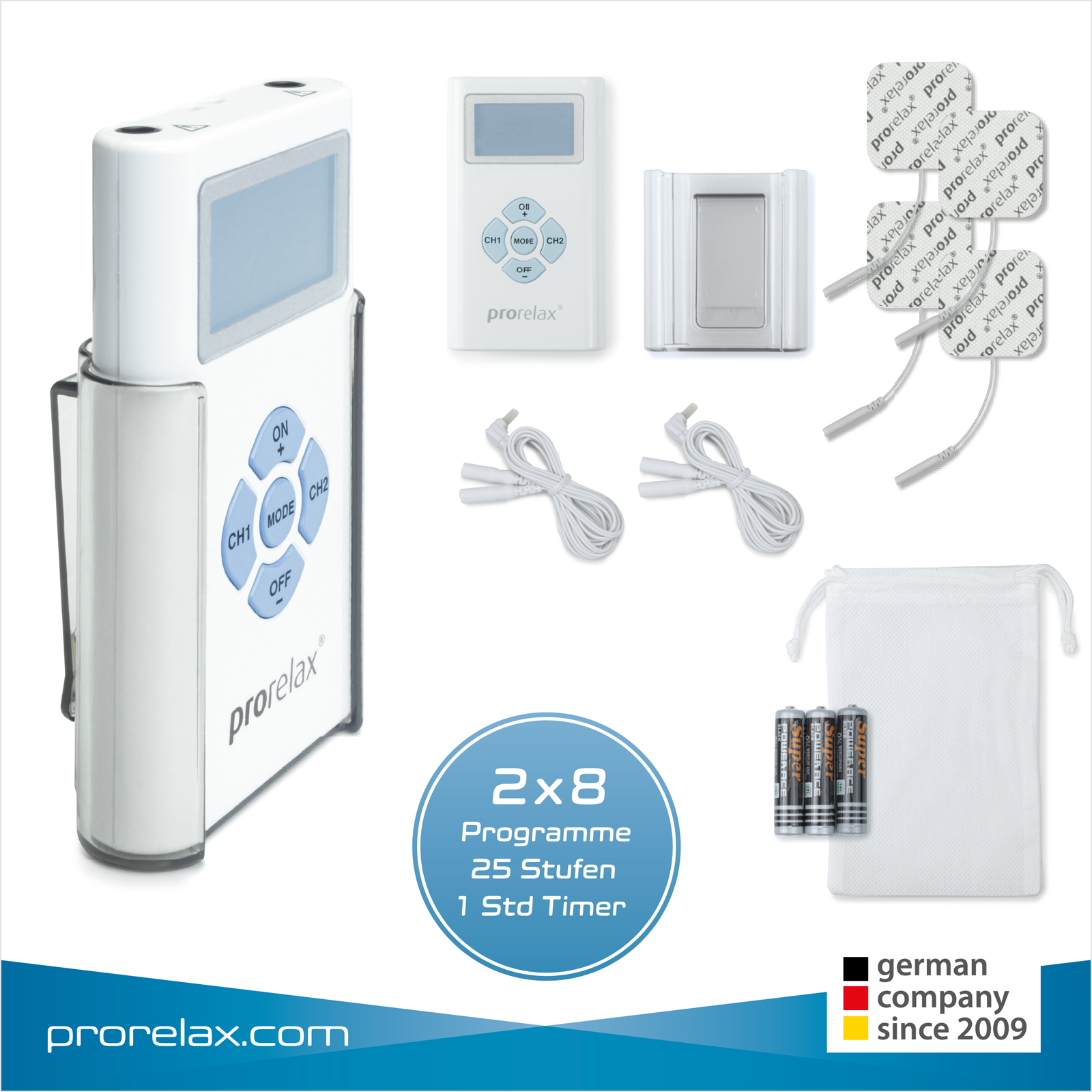 PRORELAX TENS+EMS Duo Elektrische Muskelstimulation