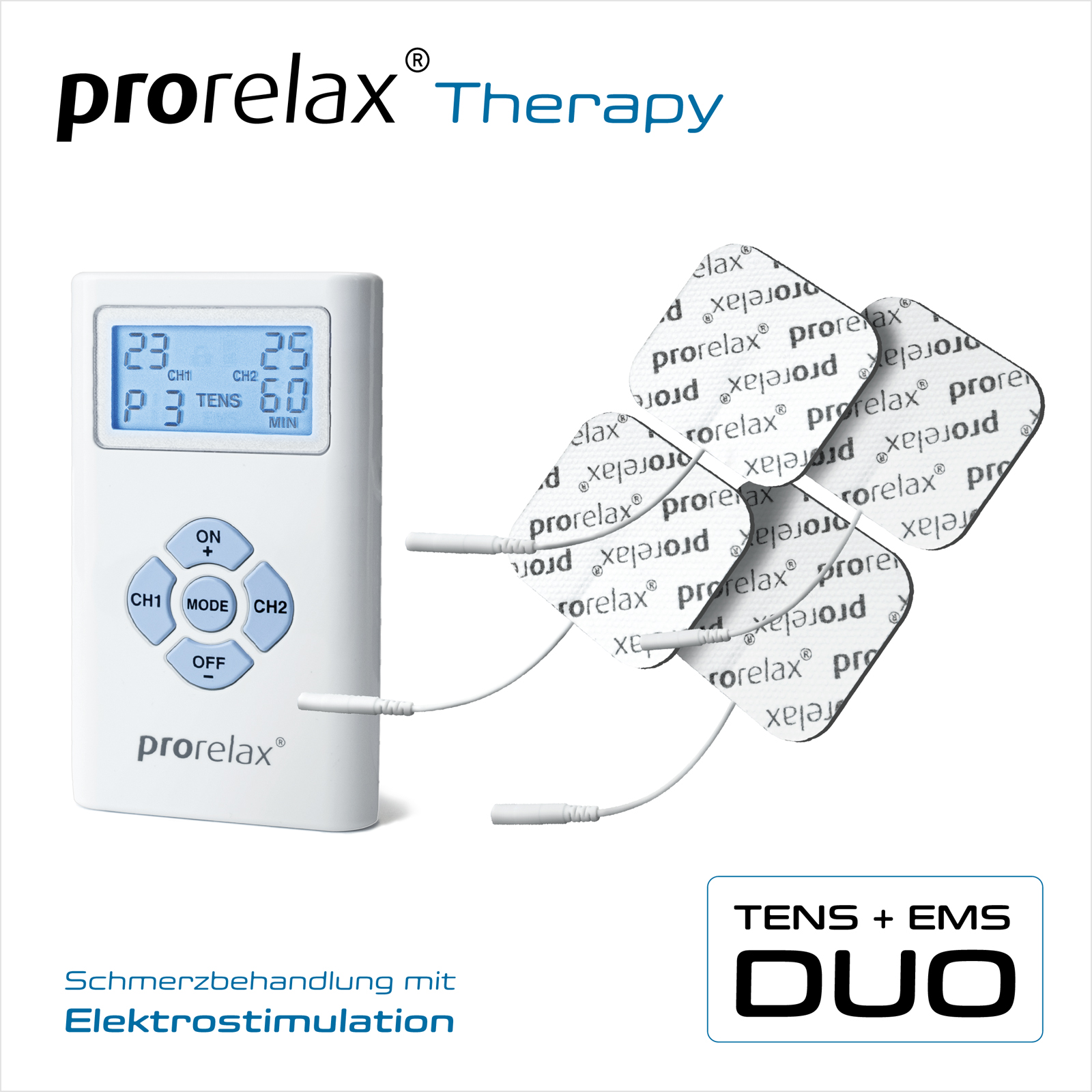 PRORELAX TENS+EMS Duo Elektrische Muskelstimulation