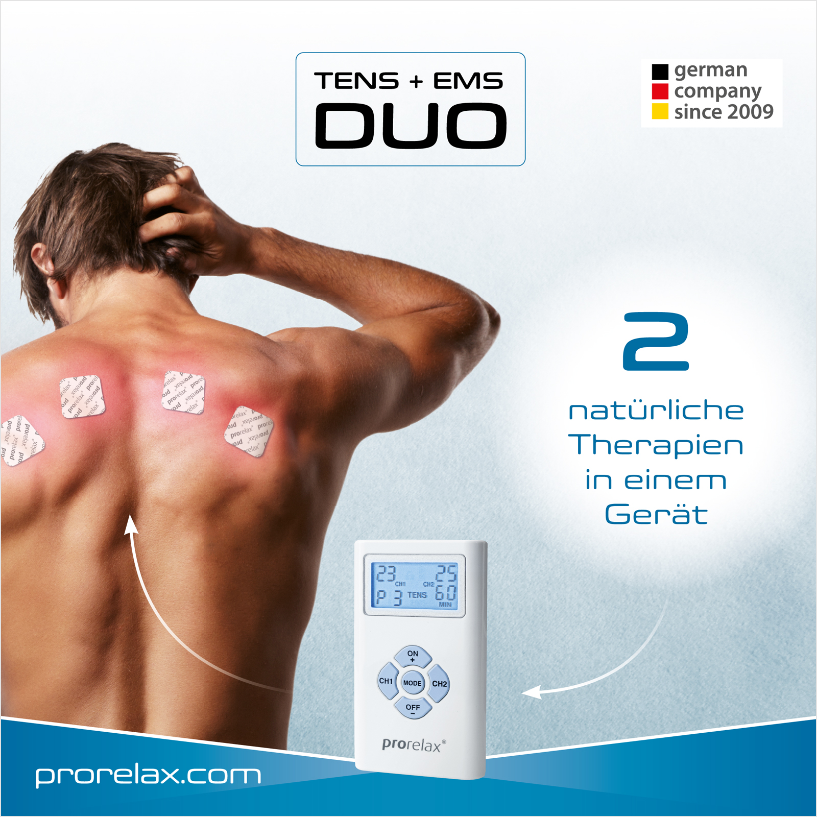 PRORELAX TENS+EMS Duo Elektrische Muskelstimulation