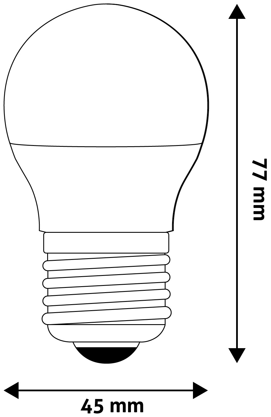 Izzó diagram. Fehér, spirál alap. Méretek: 77mm magas, 45mm széles.