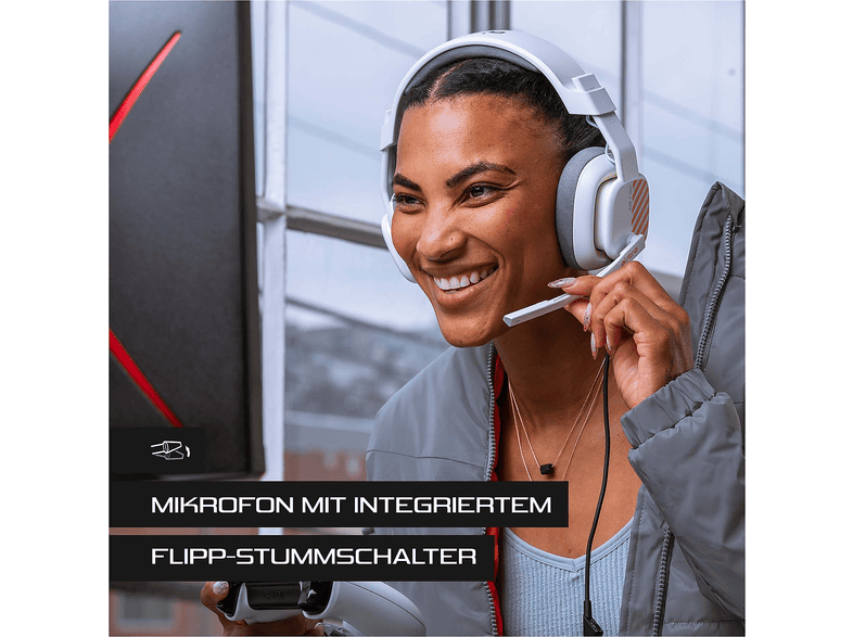 Astro Gaming A10, Kabelgebundenes Gaming Headset, stummschaltbares Bügelmikrofon (PlayStation PS5), Weiß — Foto 2 von 5
