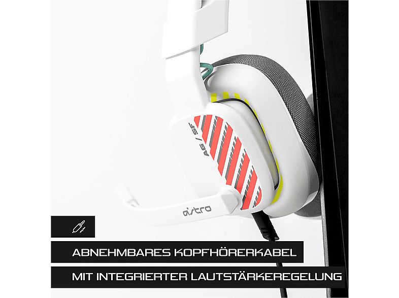 Astro Gaming A10, Kabelgebundenes Gaming Headset, stummschaltbares Bügelmikrofon (PlayStation PS5), Weiß — Foto 3 von 5