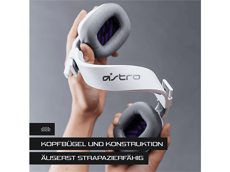 Astro Gaming A10, Kabelgebundenes Gaming Headset, stummschaltbares Bügelmikrofon (PlayStation PS5), Weiß — Foto 4 von 5