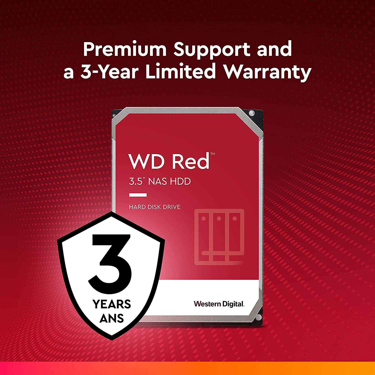 Disco duro interno 2 TB - Western Digital WD Red, Serial ATA III, 6Gb/s, 3.5", 5400 rpm, Caché 256 MB, Rojo
