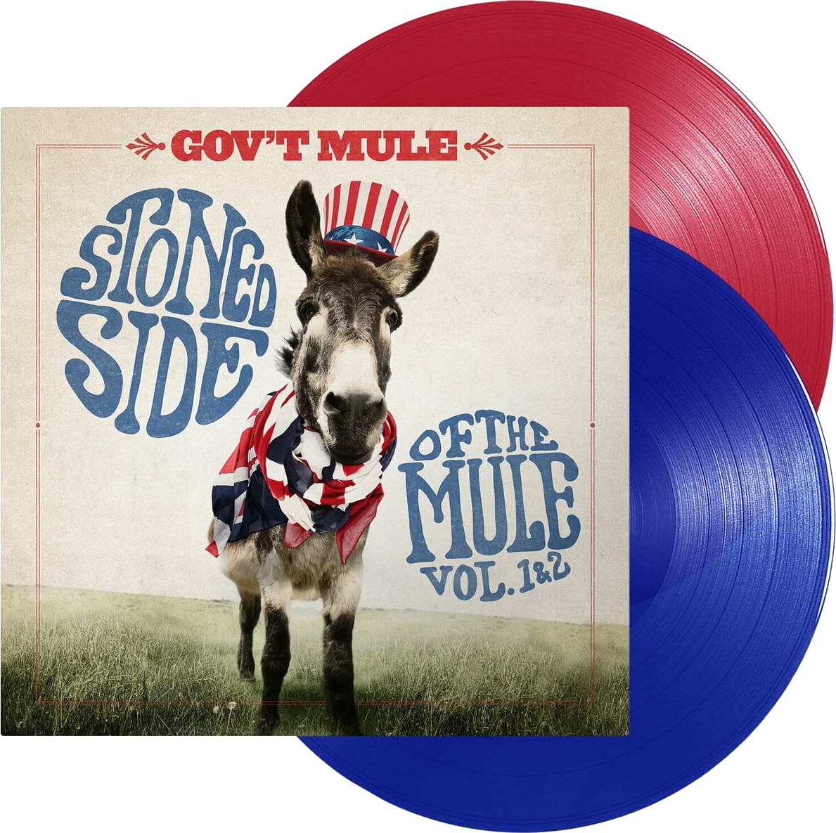 Gov't Mule - Stoned Side Of The Vol. 1&2 (Transparent Red And Blue Vinyl) (Vinyl LP (nagylemez))