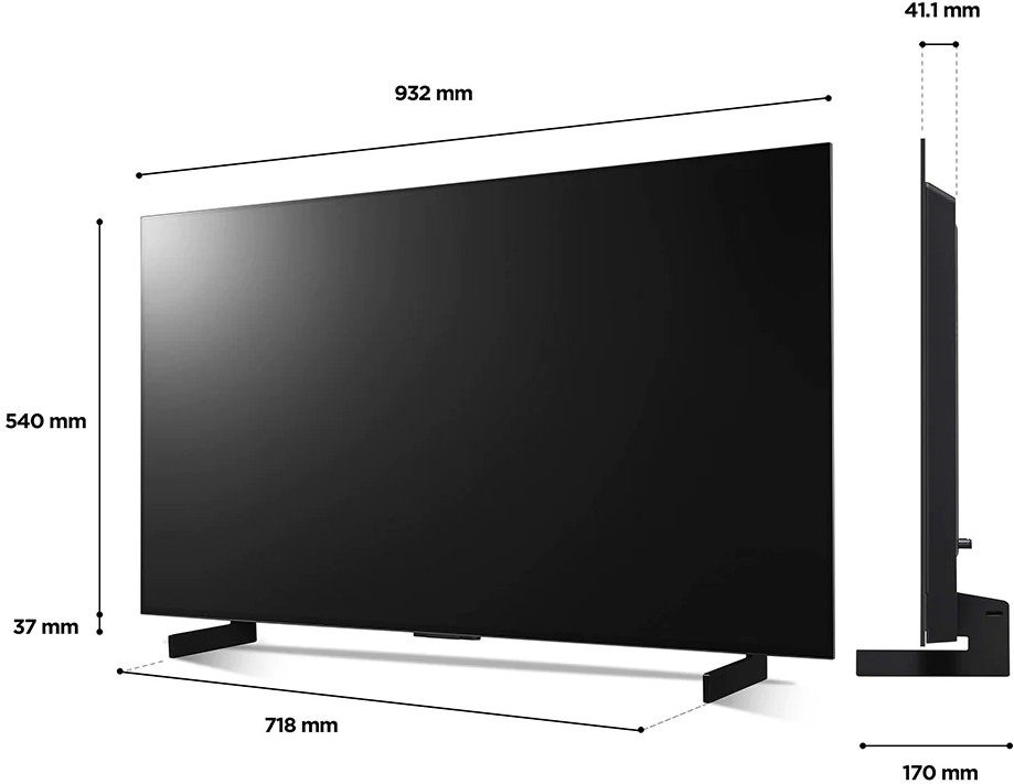 LG OLED42C24LA 42" OLED Smart 4K - OLED 4K - TV OLED - 42 pouces