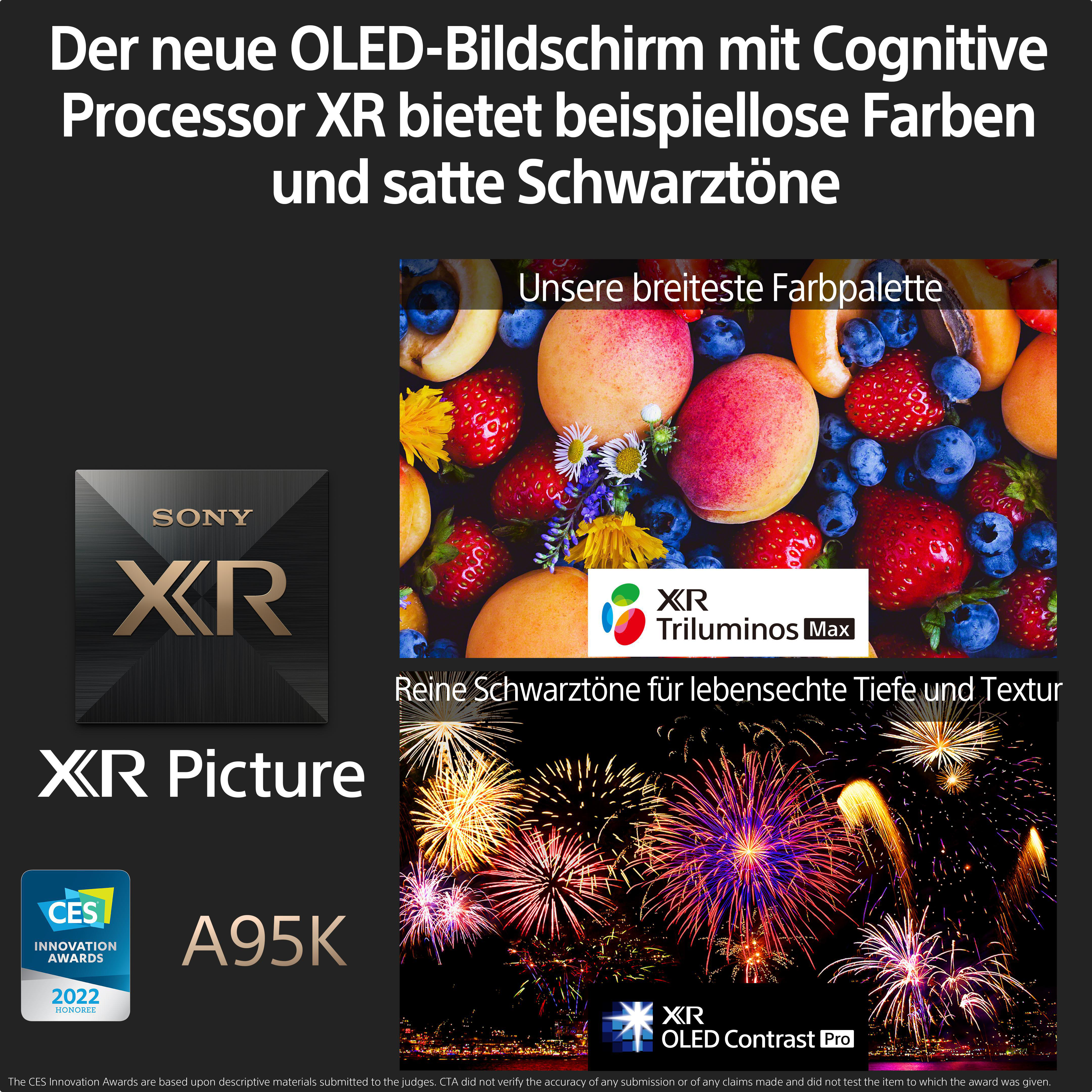 SONY BRAVIA XR-55A95K OLED TV (Flat, 55 Zoll / 139 cm, OLED 4K, SMART TV, Google TV)