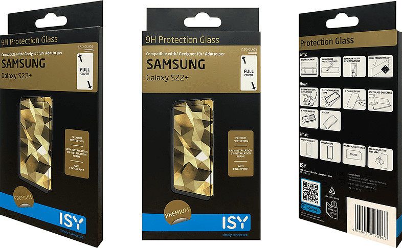 ISY Protection d'écran en verre trempé Galaxy S22+ (2V126499)