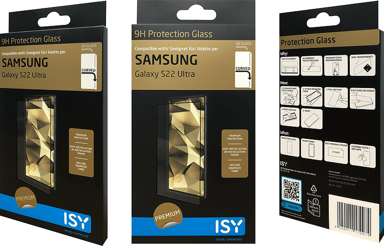 ISY Beschermglas Tempered Glass Galaxy S22 Ultra (2V126500)