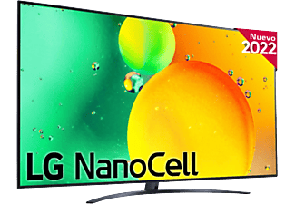 TV LED 86" - LG 86NANO766QA, UHD 4K, 86": Procesador Inteligente: α7 Gen5 AI Processor 4K, Smart TV, DVB-T2 (H.265), Azul Oscuro Ceniza