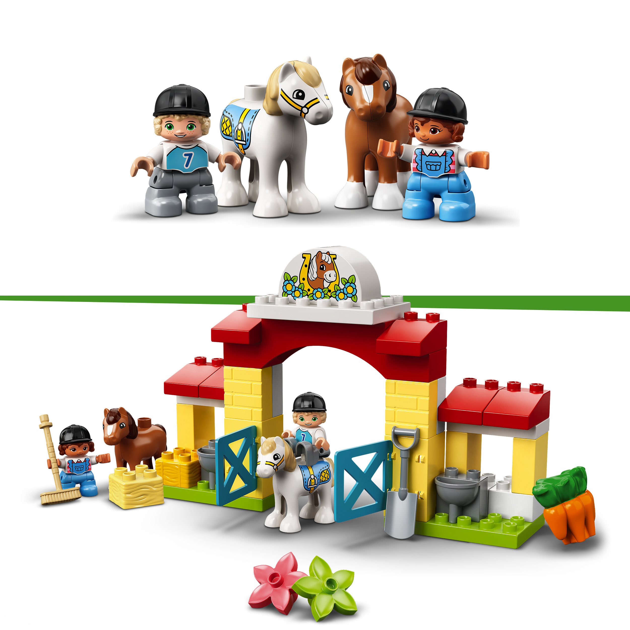 LEGO 10951 Pferdestall und Ponypflege Bausatz, Mehrfarbig