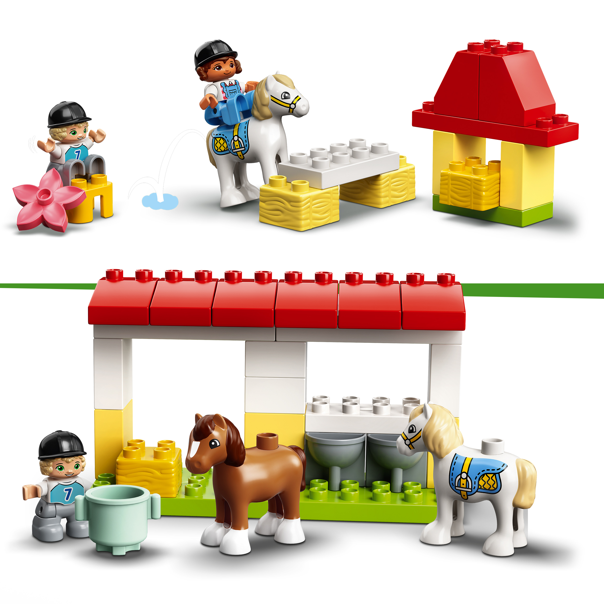 LEGO 10951 Pferdestall und Ponypflege Bausatz, Mehrfarbig