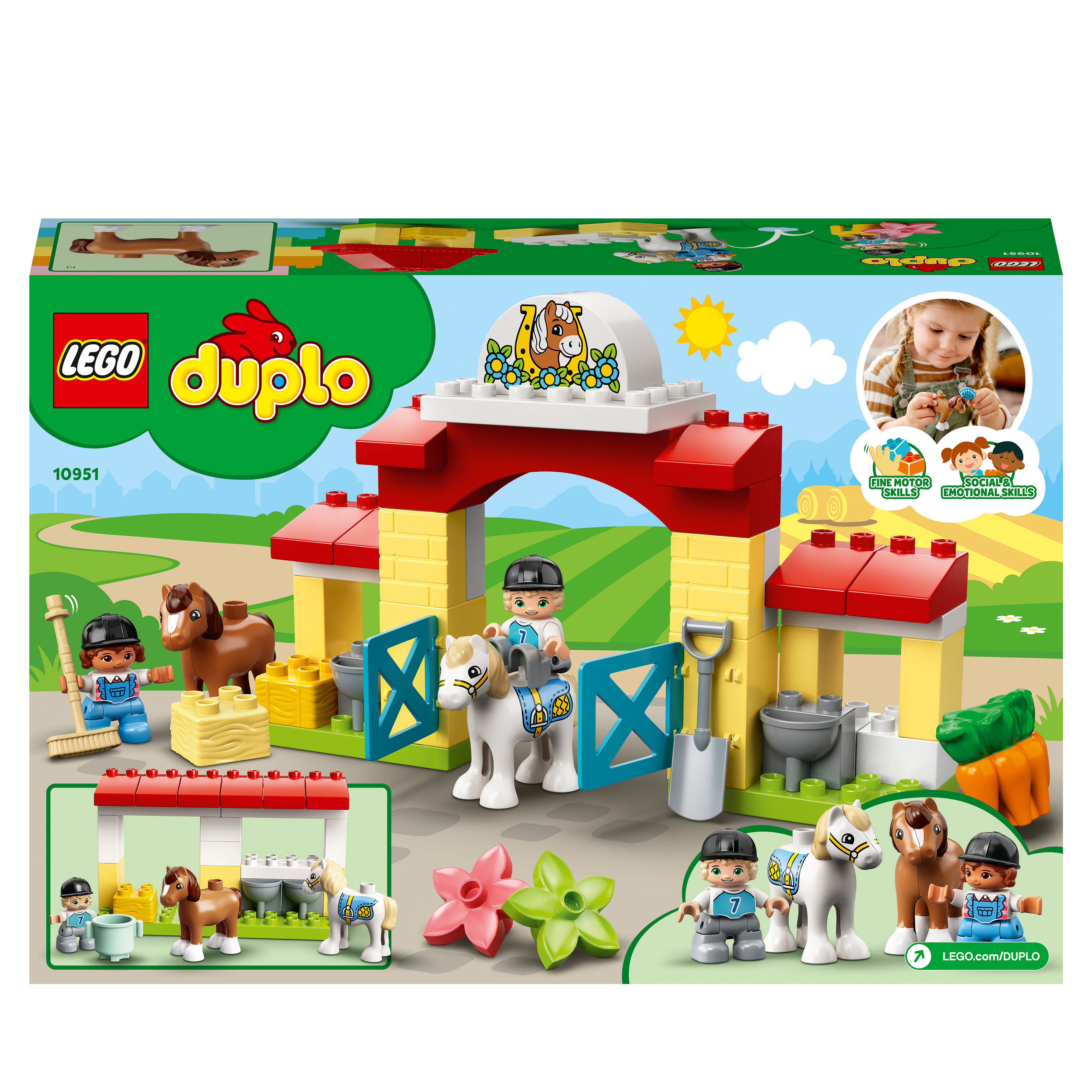 LEGO 10951 Pferdestall und Ponypflege Bausatz, Mehrfarbig