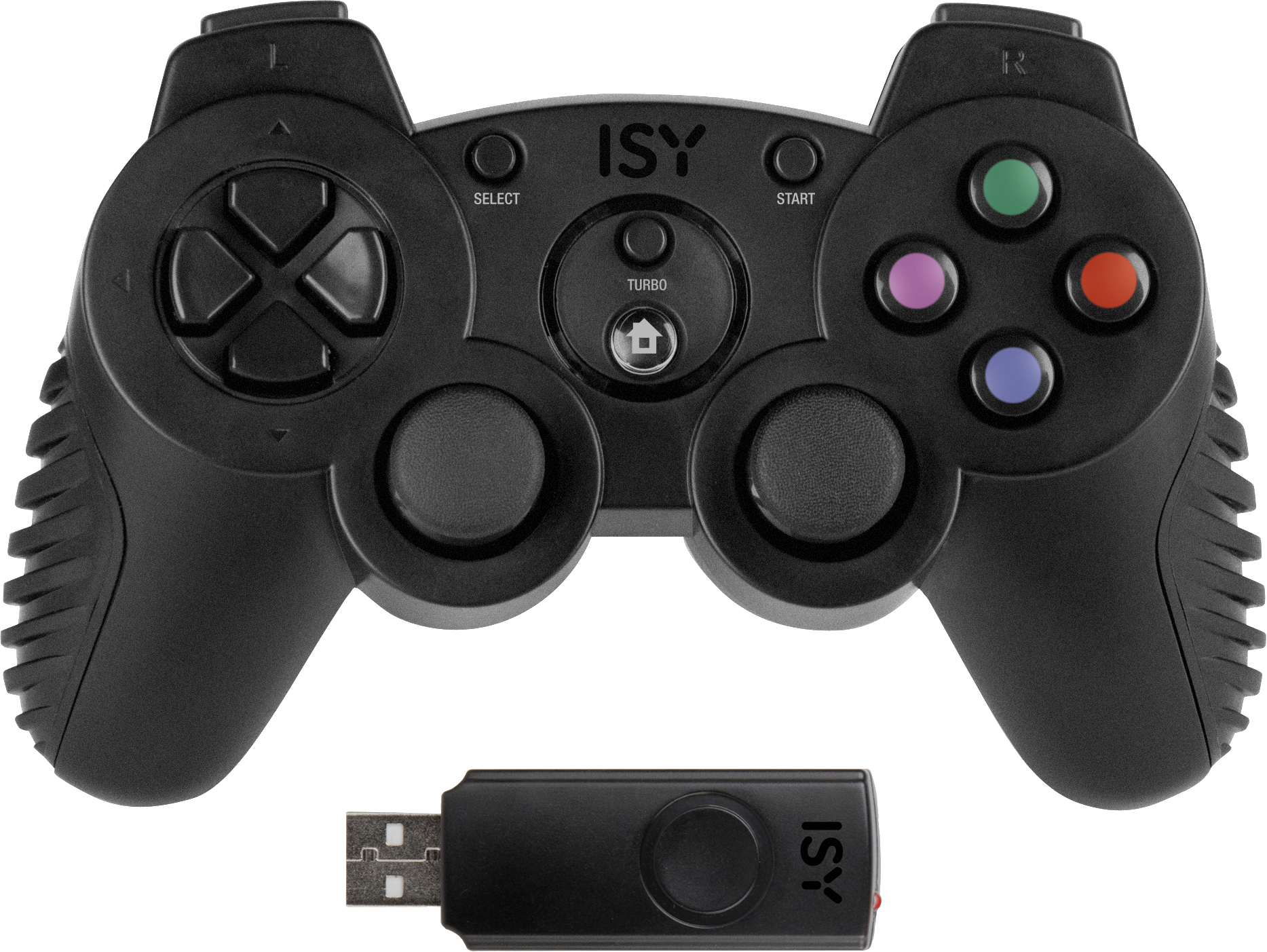 PS3, Schwarz Wireless Gamepad, ISY IC-4000-3