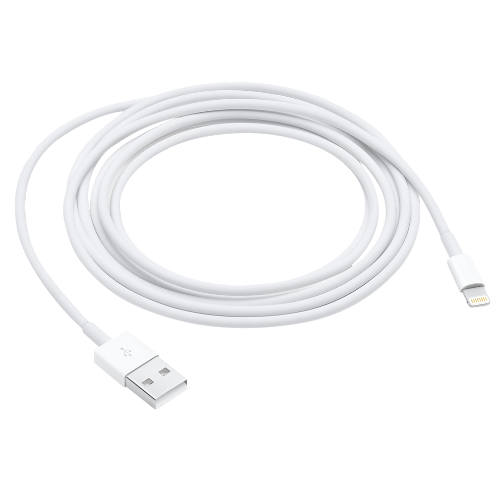 APPLE Cable Lightning a USB, USB 2.0, iPhone, iPod o iPad, 2 m, Blanco