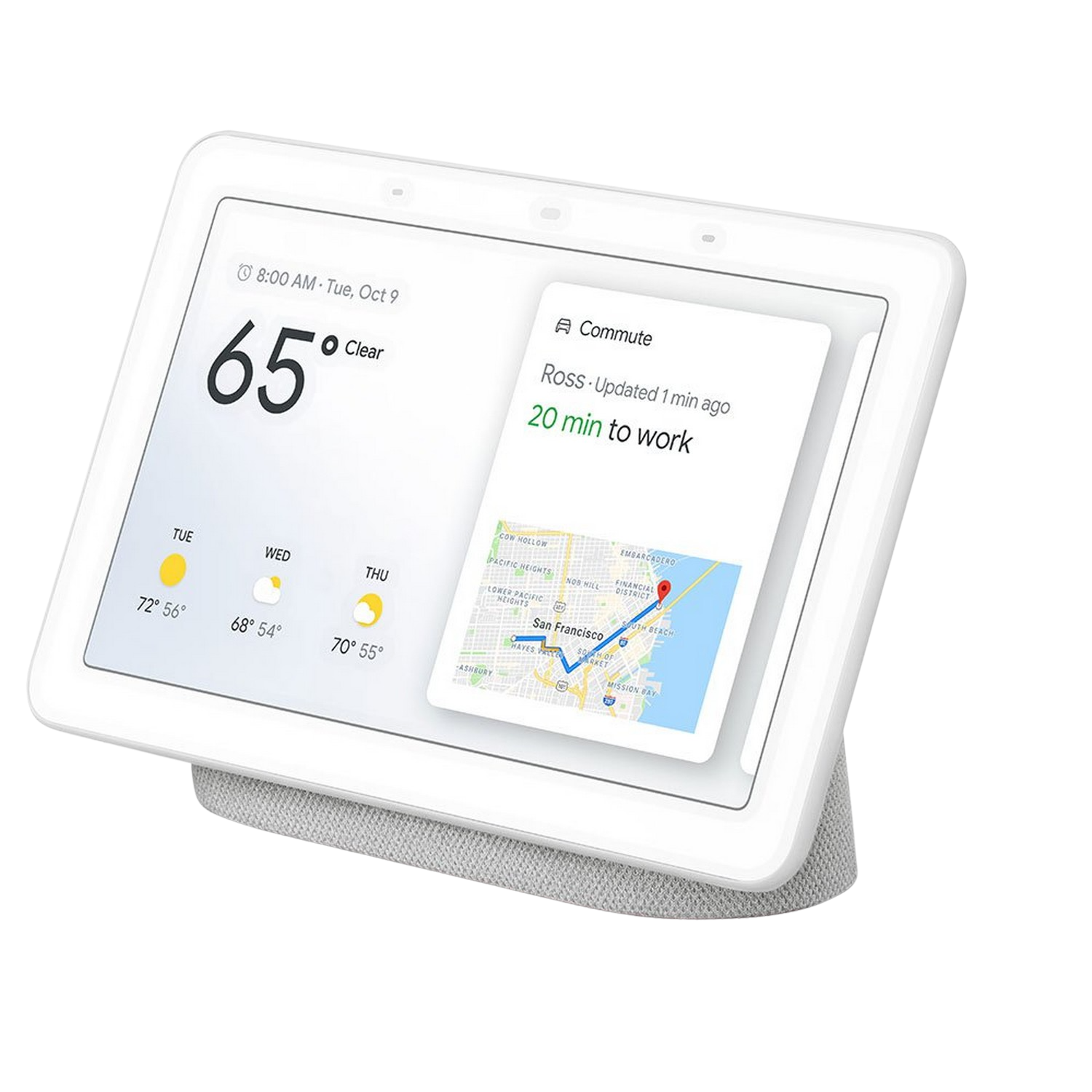 Asistente inteligente - Google Nest Hub, Asistente digital, Pantalla 7", Wi-Fi, Tiza