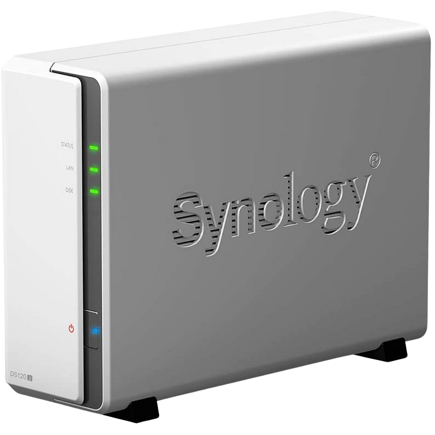 Servidor NAS - Synology DS120J, SSD, 112 MB/s , 800 MHz, 512 MB , Blanco