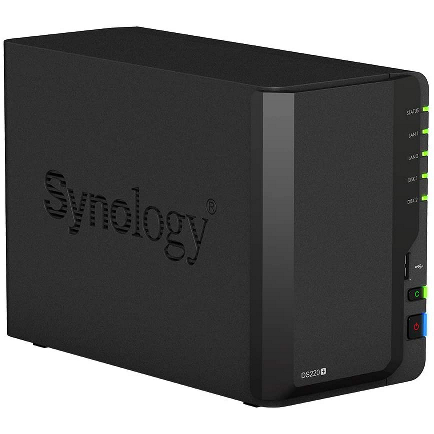 Servidor NAS - Synology DS220+, 2.0 GHz, 6 GB , Negro