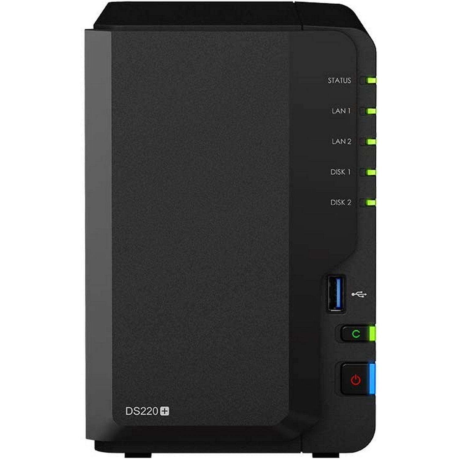 Servidor NAS - Synology DS220+, 2.0 GHz, 6 GB , Negro