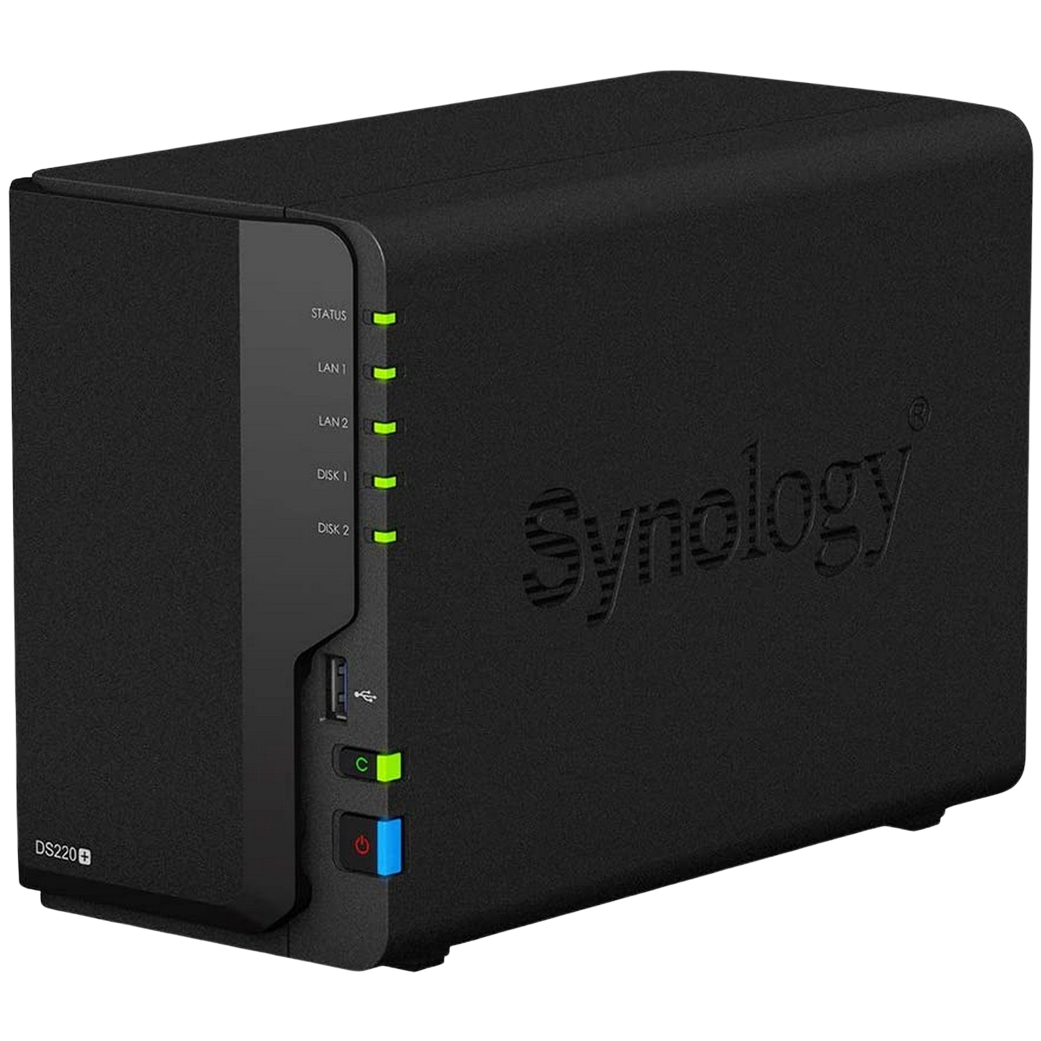 Servidor NAS - Synology DS220+, 2.0 GHz, 6 GB , Negro