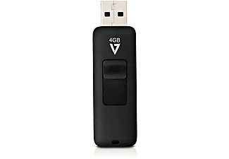 Memoria USB 4 GB - V7 VF24GAR-3E, 12 MB/s, Compatible 2.0, Negro