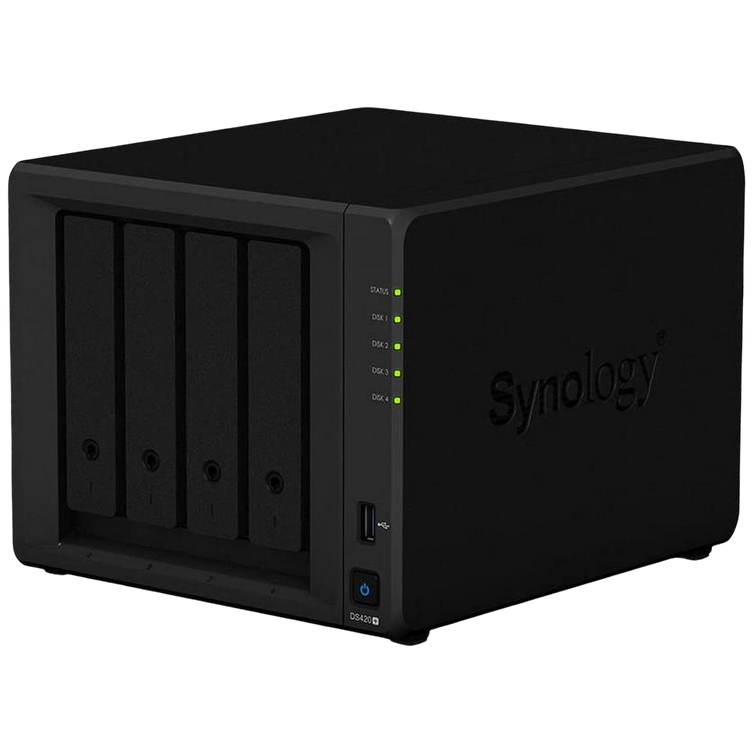 Servidor NAS - Synology DS420+, SSD, 2.0 GHz, 6 GB , Negro