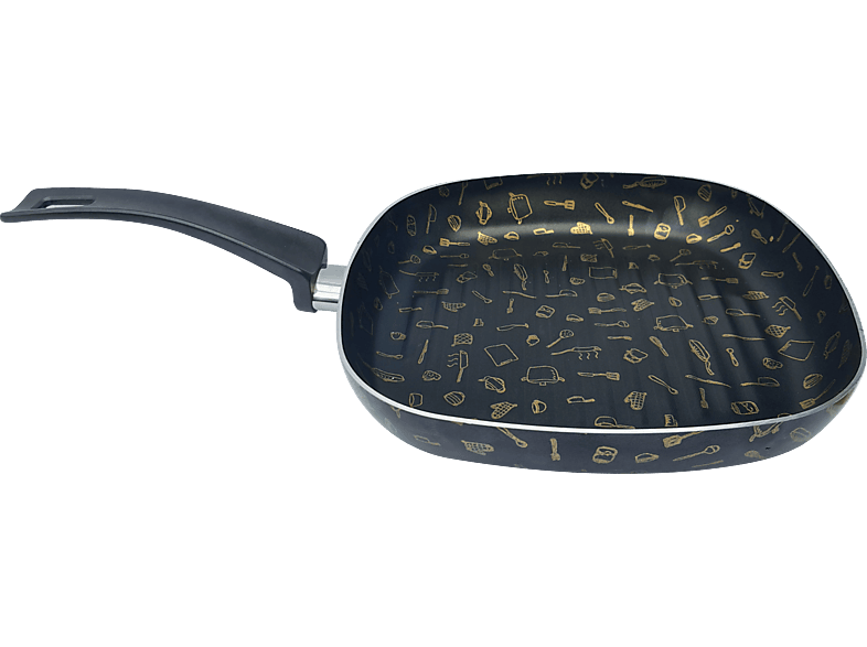 PAPILLA Master 26cm Grill Tava Mutfak DSN/Gold Mastik