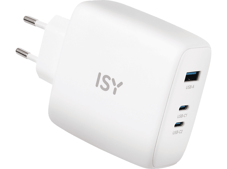 ISY IAC-5100, USB-C GaN, Ladegerät Universal 100 Watt, Weiß