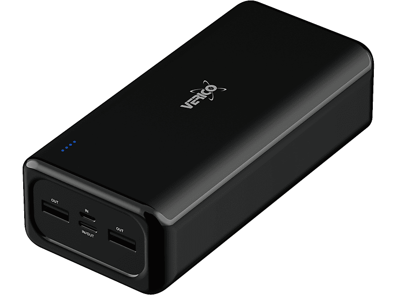 Verico PowerPro PD 30.000, Power on Delivery Powerbank mit Ultraschnellladung, Schwarz