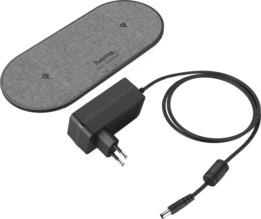 HAMA Chargeur sans fil QI-FC10 DUO Noir (188326)